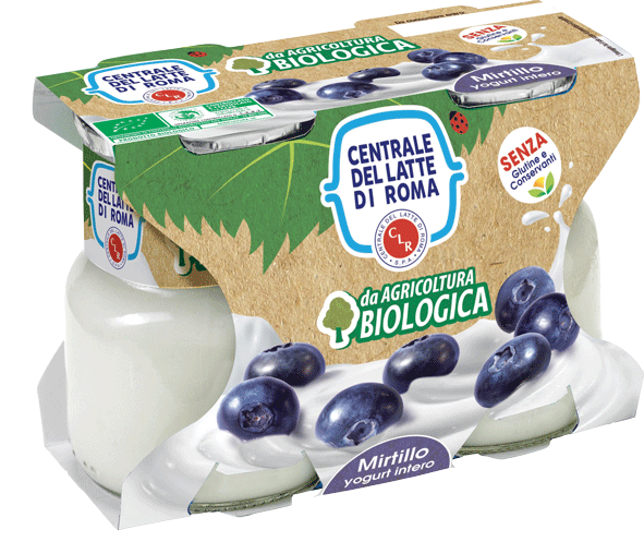 Yogurt intero bio mirtillo Centrale Del Latte Di Roma
