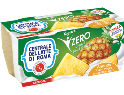 Yogurt cremoso magro ananas con frutta in pezzi Centrale Del Latte Di Roma