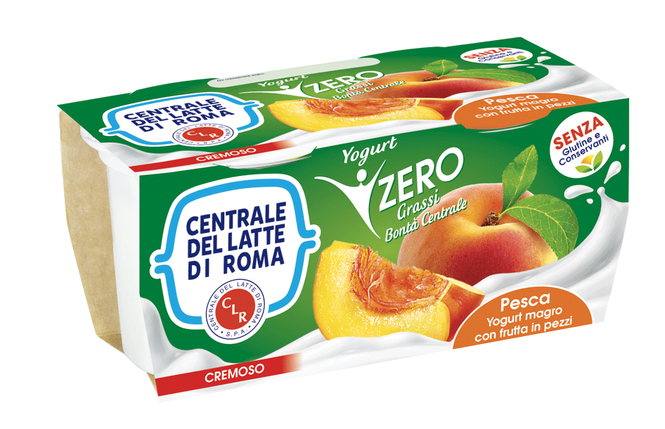 Yogurt cremoso magro alla pesca Centrale Del Latte Di Roma