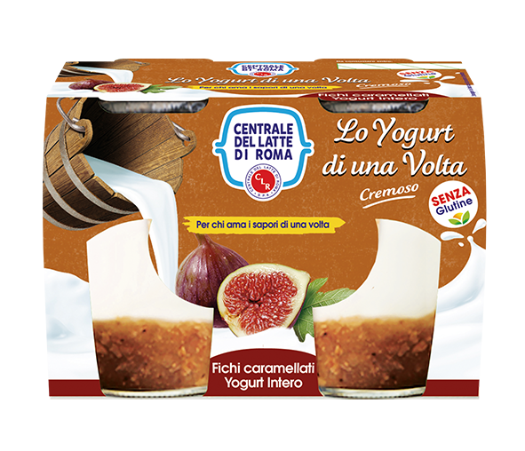 yogurt intero cremoso fichi caramellati 2 vasetti Centrale del Latte di Roma